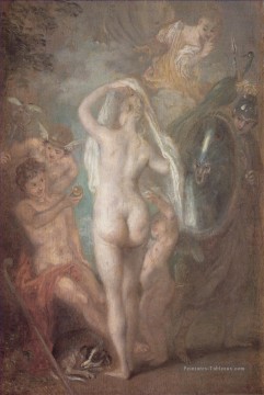 Le Jugement de Paris Nu Jean Antoine Watteau Peinture à l'huile